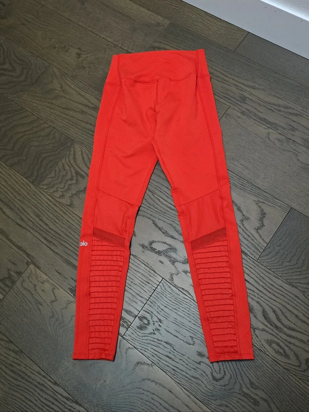 Alo High Waist Moto Legging in Scarlet Red